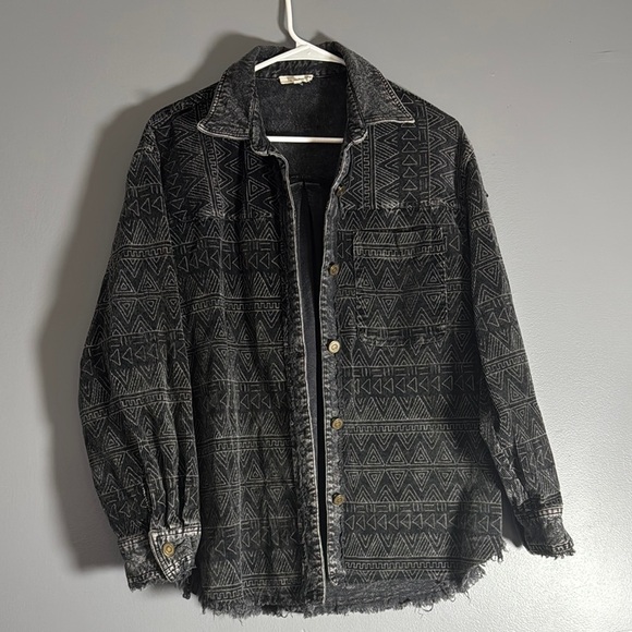 LA MIEL Other - LA MIEL Black‎ Vintage Lightweight Shirt Jacket